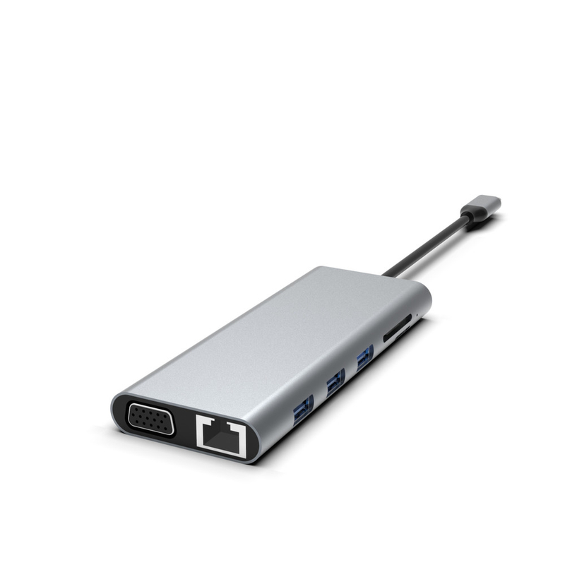 5-в-1 USB C Хаб с Ethernet USB A Rj45 адаптер Type C Докинговая станция MacBook