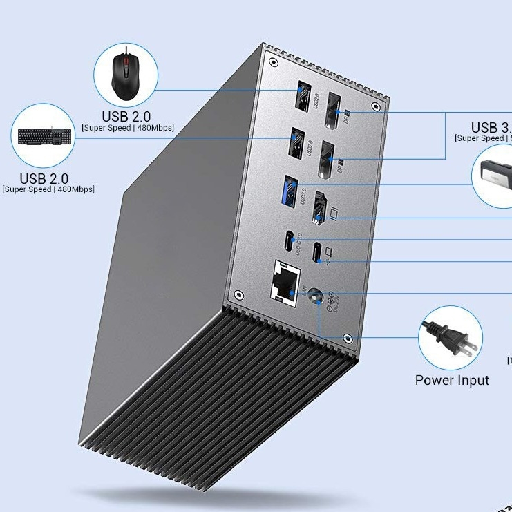 Станция соединения USB C со смарт-распределением тепла 4K разрешение HDMI видео выходное пространство