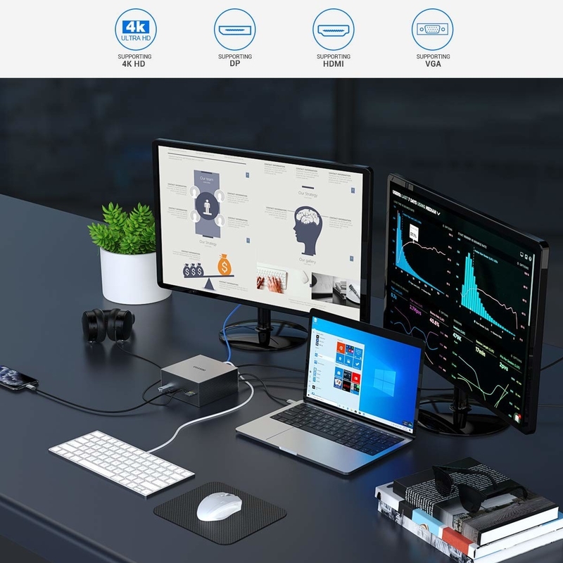 16 в 1 USB C Hub Type-C To PD HDMI USB3.0 USB2.0 USB-C SD TF RJ45 Докинг-станция