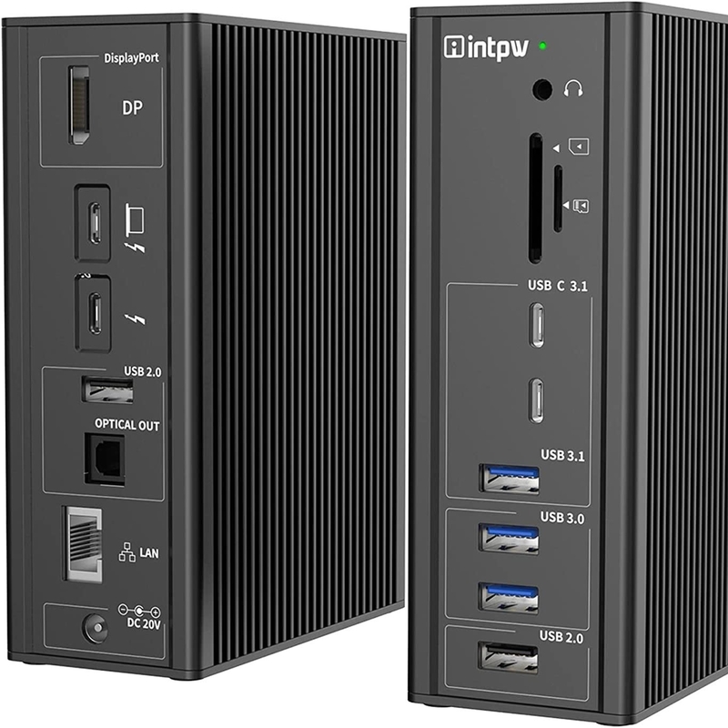 Thunderbolt 3 Adapter Hub Mac USB C Докинг-станция 10 Гбит/с Стерео Комбо Джек Порт