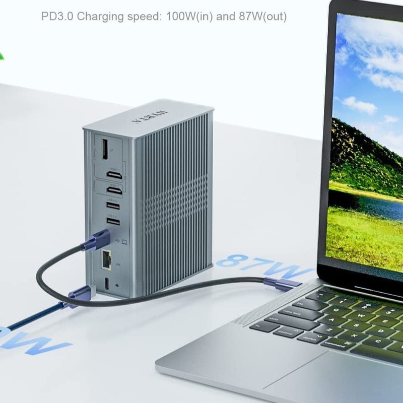 18 в 1 Thunderbolt USB C Докинговая станция Multi Usb Hub ДисплейLink 4K HDMI