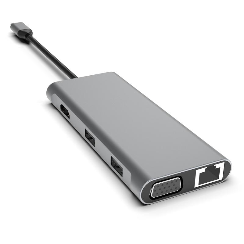 12 в 1 USB C Hub Станция с тройным дисплеем Станция с двойным HDMI VGA USB C& A Станция с портами данных