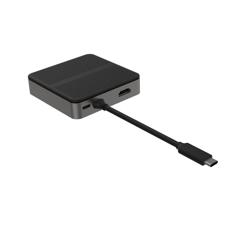 Square 6 In 1 Dual HD 4K Type C Docks с RJ45 PD 100W SD TF 3xUSB 3.0 Docking Hdmi Hub Usb C A