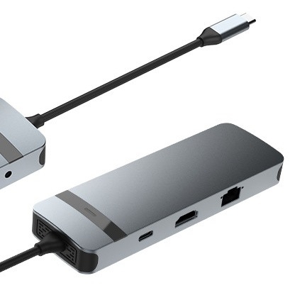 Станция с 9-в-1-м USB-C с 4K HDMI 100W PD USB 3.0 с прочтением карт Аудио для MacBook