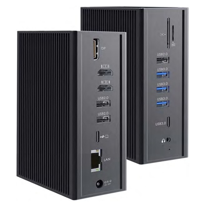 Thunderbolt 3 16 в 1 Type-C Dual HDMI USB C Докинговая станция 4K Видео