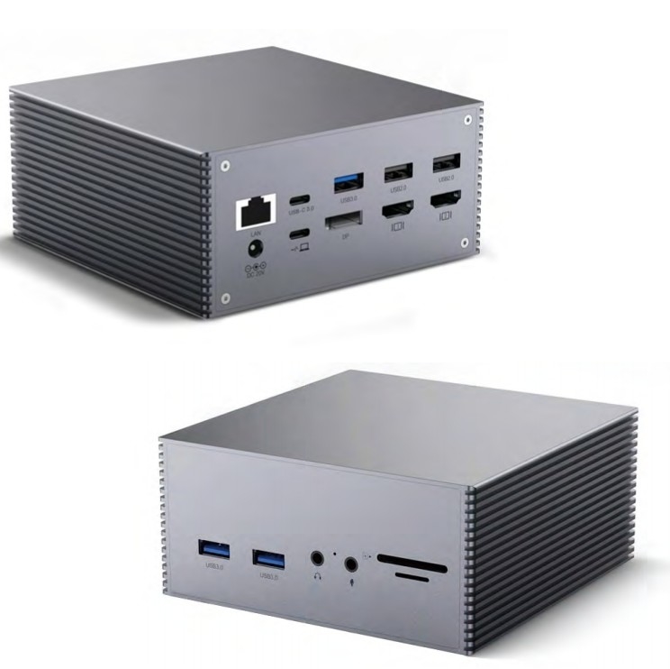 16 в 1 настольный ПК USB-С док-станция универсальная Windows MacOS 3,5 мм звуковой разъем