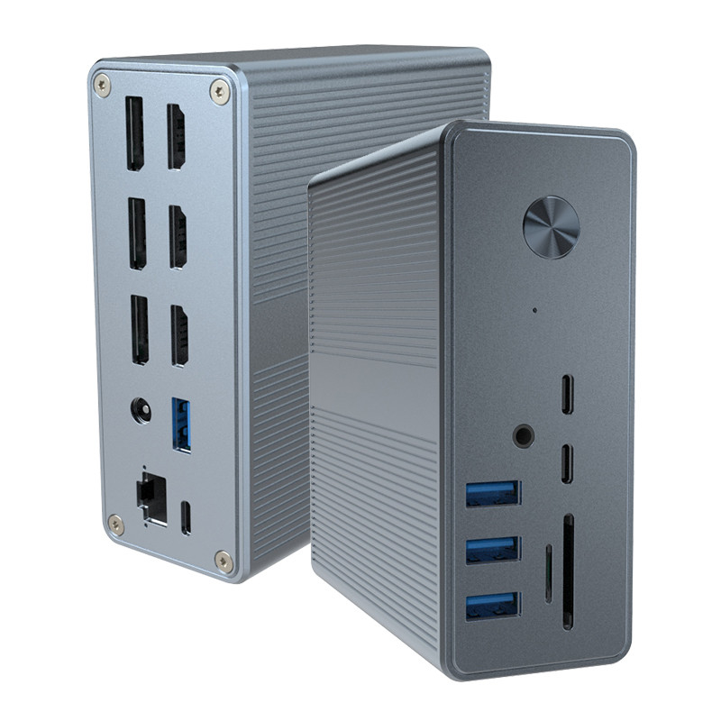 18 в 1 Thunderbolt 3 Двойной мониторная док-станция HDMI Mac для USB C Ноутбук док-станция универсальная