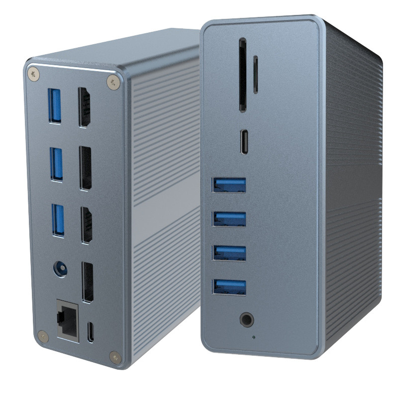 4k Thunderbolt 3 Docking Station Macbook Pro USB C Ноутбук с двойным монитором 18-в-1 Ноутбук Dock для MacBook