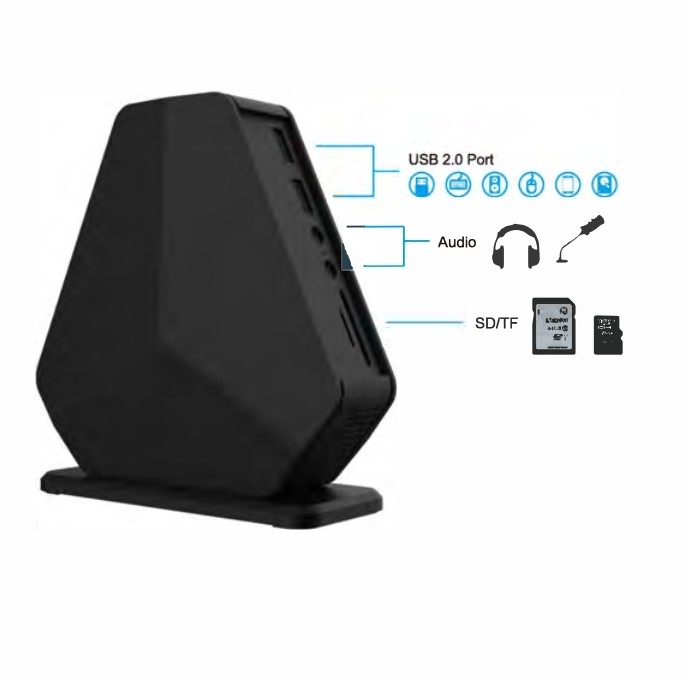 Зарядная станция для рабочего стола USB C Докинг-станция Гигабитная Ethernet Стабильное проводное соединение до 1 Гбит / с