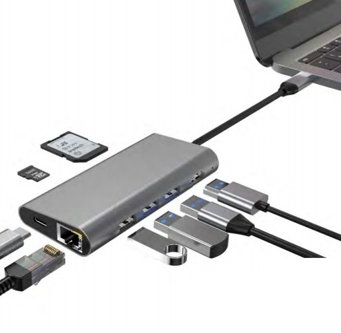 10/100/1000 Мбит/с Ethernet USB C адаптер совместим с Windows/ MacOS/ Android/ Linux до 10 Гбит/с скорости передачи данных