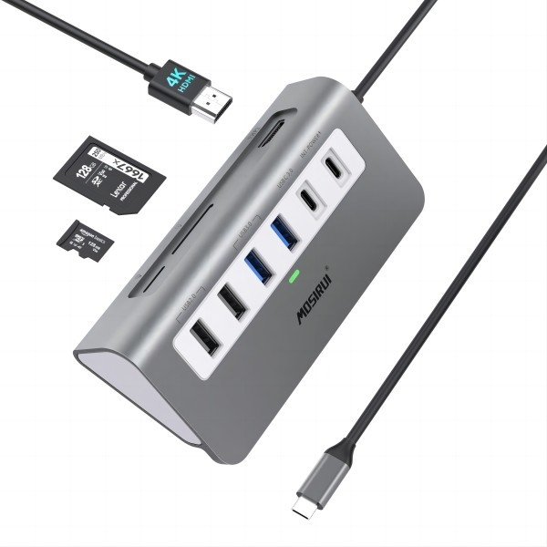 10/100/1000 Мбит/с Ethernet USB C адаптер совместим с Windows/ MacOS/ Android/ Linux до 10 Гбит/с скорости передачи данных
