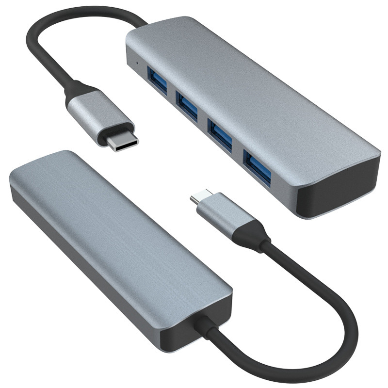 USB C до 4 портов USB 3.0 Хаб расширение док USB Type-C до 4 USB 3.0 HUB Алюминиевый сплав 5G передача