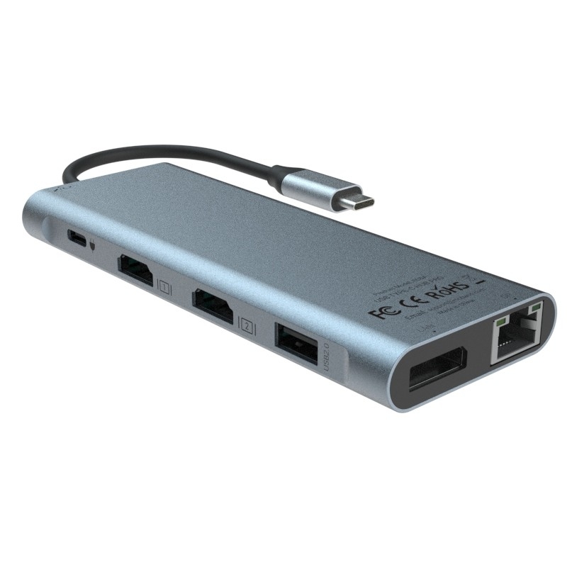 6 в 1 USB C Hub Type C Adapter 4K HDMI 60hz Multiport Card Reader USB3.0 TF PD SD Reader