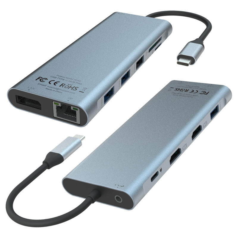 6 в 1 USB C Hub Type C Adapter 4K HDMI 60hz Multiport Card Reader USB3.0 TF PD SD Reader