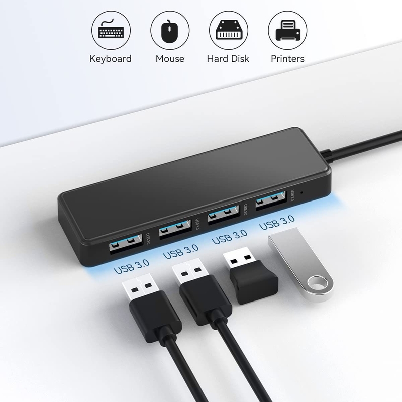 Ноутбук Usb A Hub Тип C совместимость Черный серый Hub 5Gbps Передача данных Долгая длина кабеля Электроснабжение