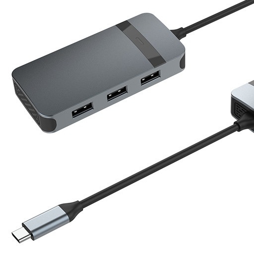 4 в 1 HDMI USB UP USB C адаптер для ноутбука с улучшенной аудио подключением