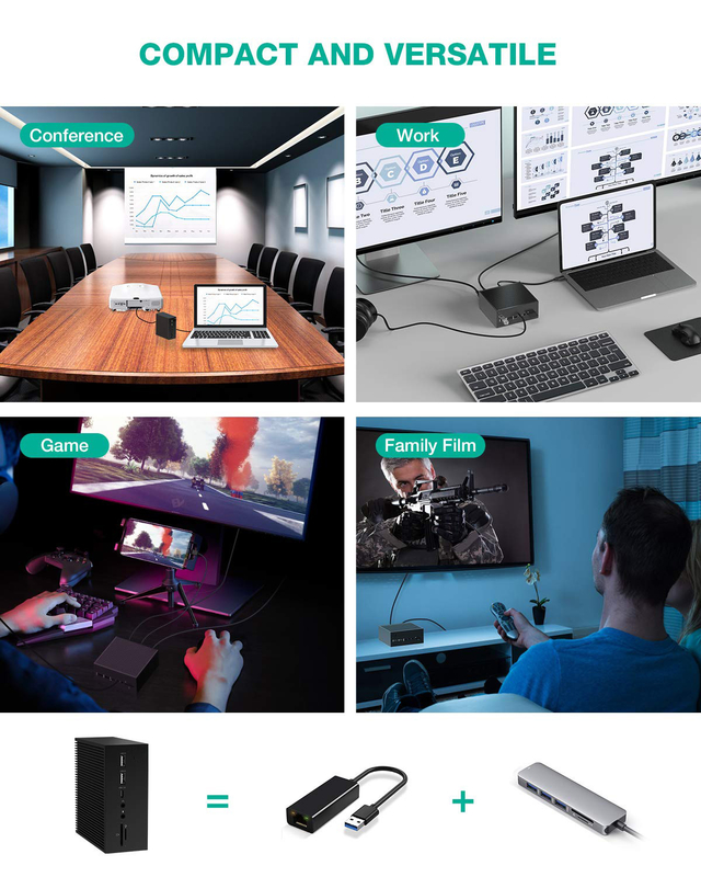 Станция стыковки DisplayLink для Macbook Pro Двойные мониторы M1/M2 Windows 15 В 1 USB C 3.0 Ноутбук