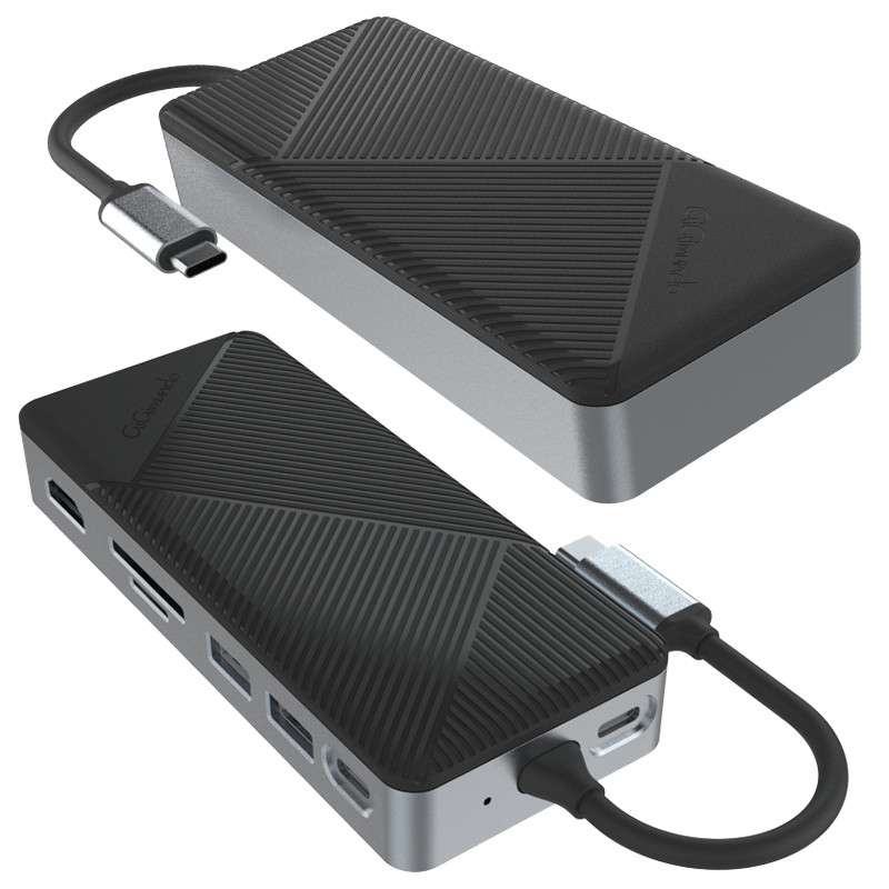 USB C Displaylink Docking Station с 10 Гбит/с USB 3.2 Gen2 M.2 NVMe/SATA SSD Reader