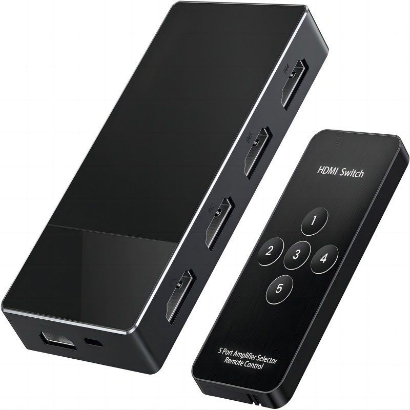 3 в 1 Out HDMI Switch Алюминиевый HDMI Splitter с дистанционным HDMI Switcher поддерживает 4K 3D HD монитор