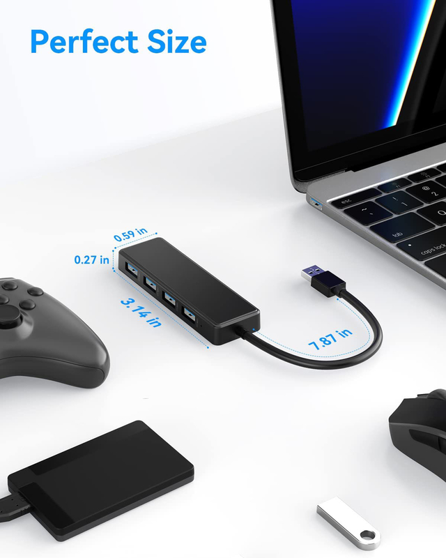 4 порта USB C Хаб Адаптер USB 3.0 Хаб Ультра стройный портативный Хаб передачи данных