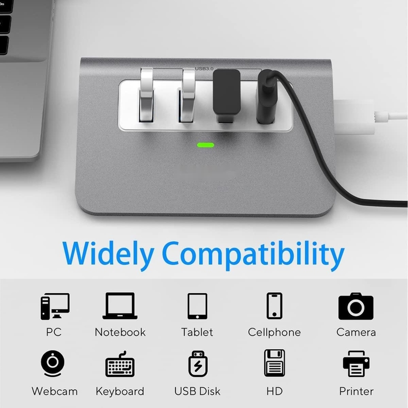 10 портов USB C Hub портативный USB C Hub тип C до 4 портов USB A для ПК планшет