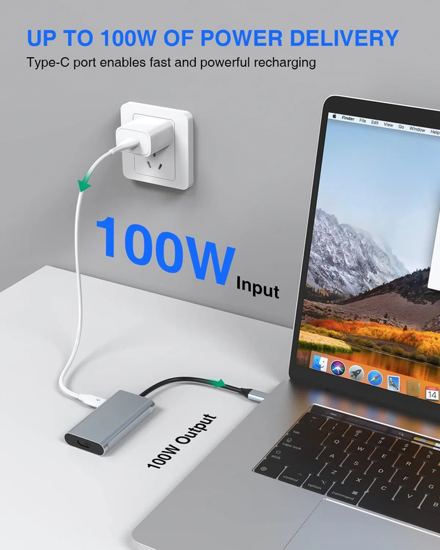 4 в 1 USB C адаптер с двойным HDMI на USB3.0 Thunder