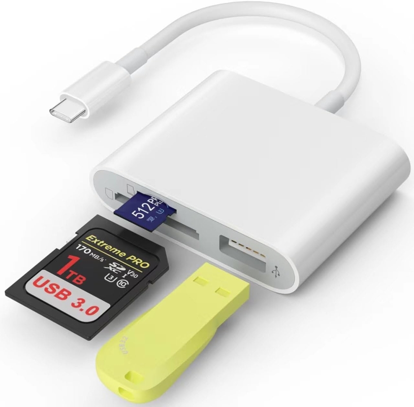 Карточный считыватель USB 3.0 высокая скорость к SD Micro SD карты адаптер Карточный считыватель памяти iPhone 15