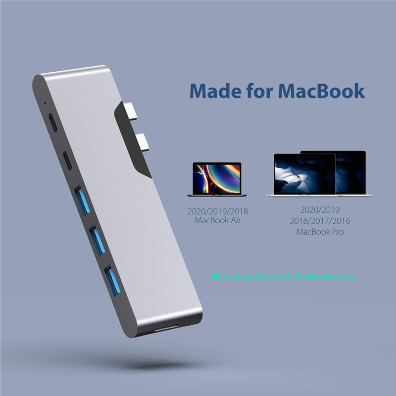 8 в 1 док-станция двойной USB C адаптер питания Хаб Карточный считыватель Pro Pad Конвертер USB Хаб для Mac