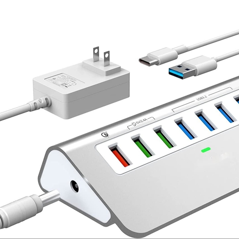 USB Type-C на Ethernet адаптер с 14 портами USB 1000 Мбит/с Гигабитный RJ45 LAN Hub