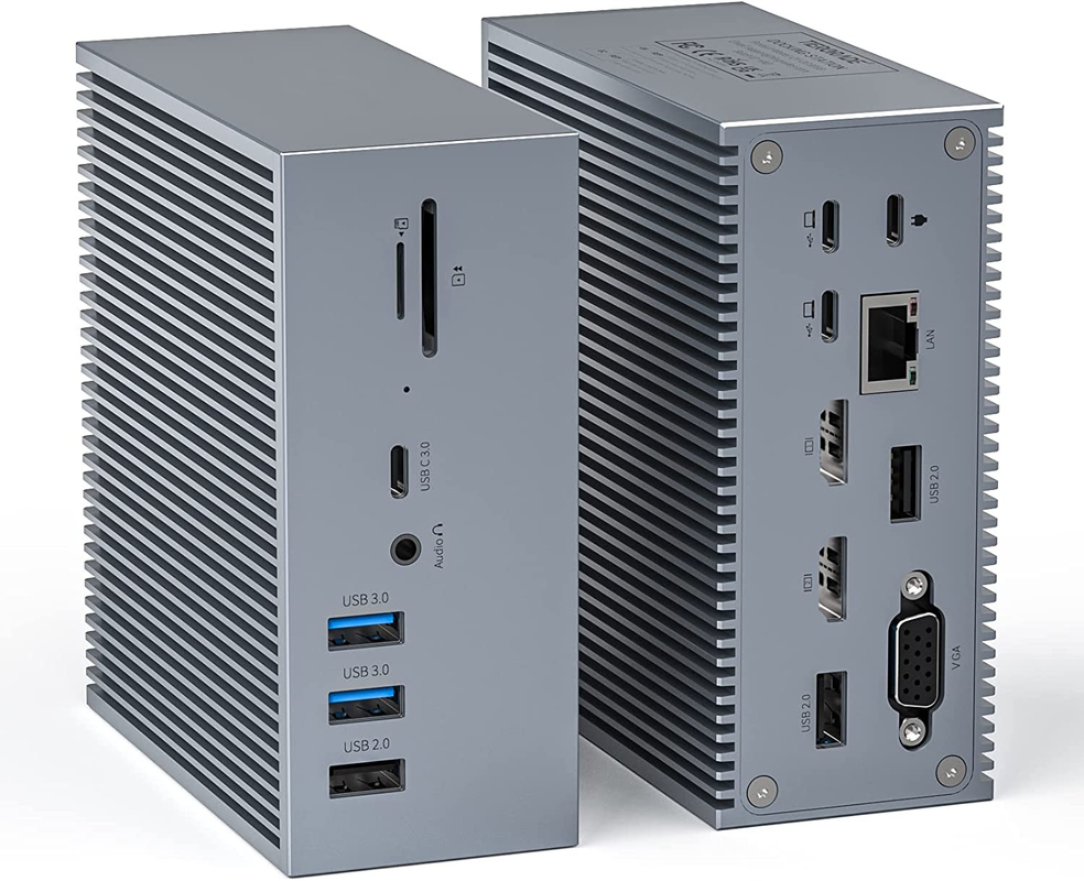 16 в 2 USB C двойной монитор Thunderbolt Dock тройной дисплей 8 USB C / A порты Ethernet