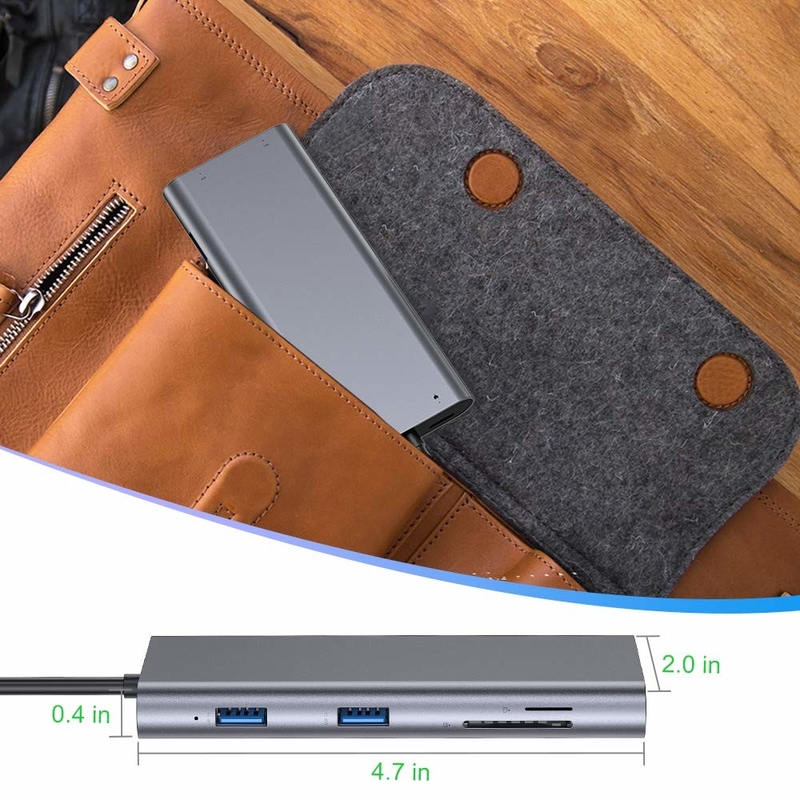 100 Вт USB C адаптер мощность 5 В 1 USB 3.0 Hub TYPE C HDMI 4K 30Hz 5Gbps 100W PD быстрая зарядка