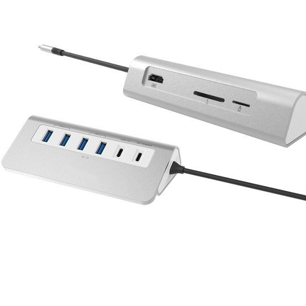 10 в 1 USB C Хаб HDMI USB 3.0 SD / TF Карточный считыватель для ноутбуков MacBook и настольных компьютеров