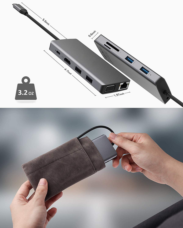USB C Dual Hdmi Hub ICZI USB C Hub 11 в 1 USB C многопортовый адаптер с 2 HD 4K 30Hz 4 USB