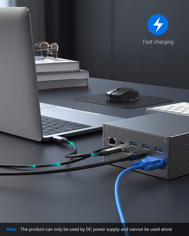 Монитор Thunderbolt 4k Монитор Thunderbolt USB-C Dual HD 4K Докинг-станция 16-в-1 Хаб-адаптер MST Macbook & Desktop