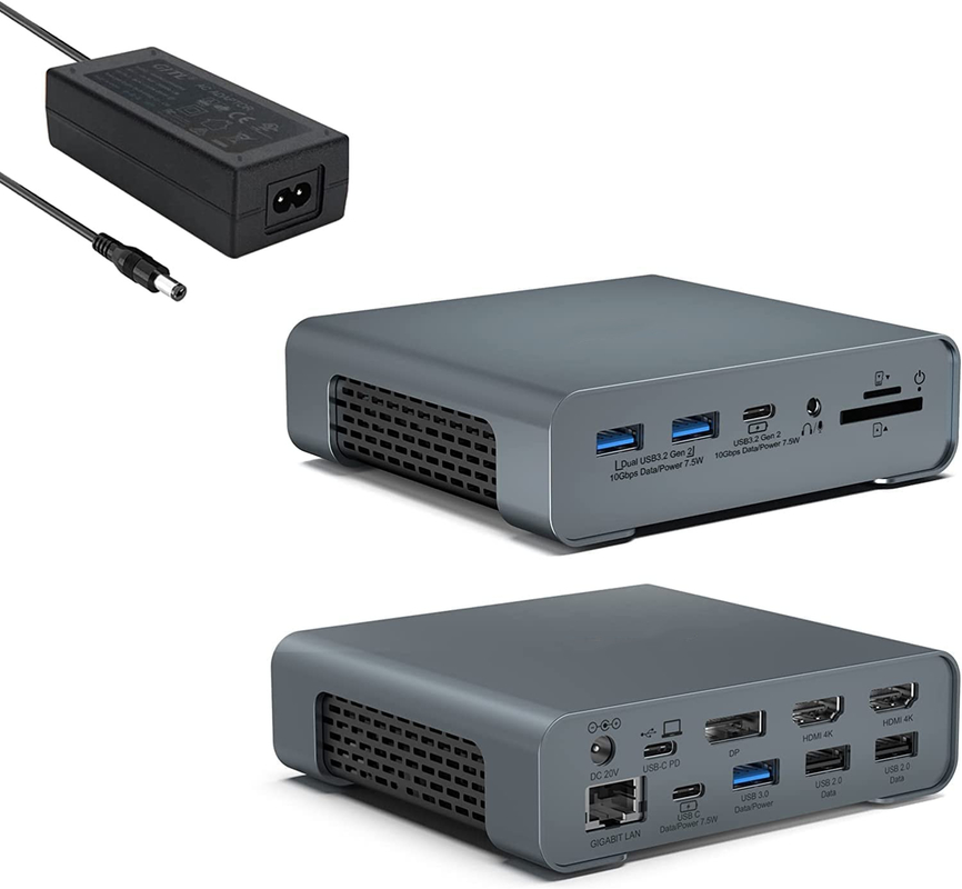 Докинг USB Hub Adapter USB Type-C 4K 60hz Монитор HDMI Ethernet RJ45 Докинг-станция