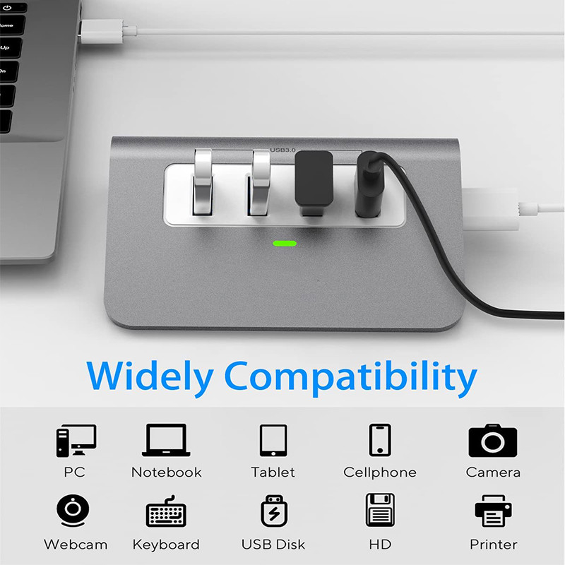 3.0 Расширитель 4 порта USB-C адаптерный узел USB Dock HUB Splitter USB универсальное устройство ноутбук