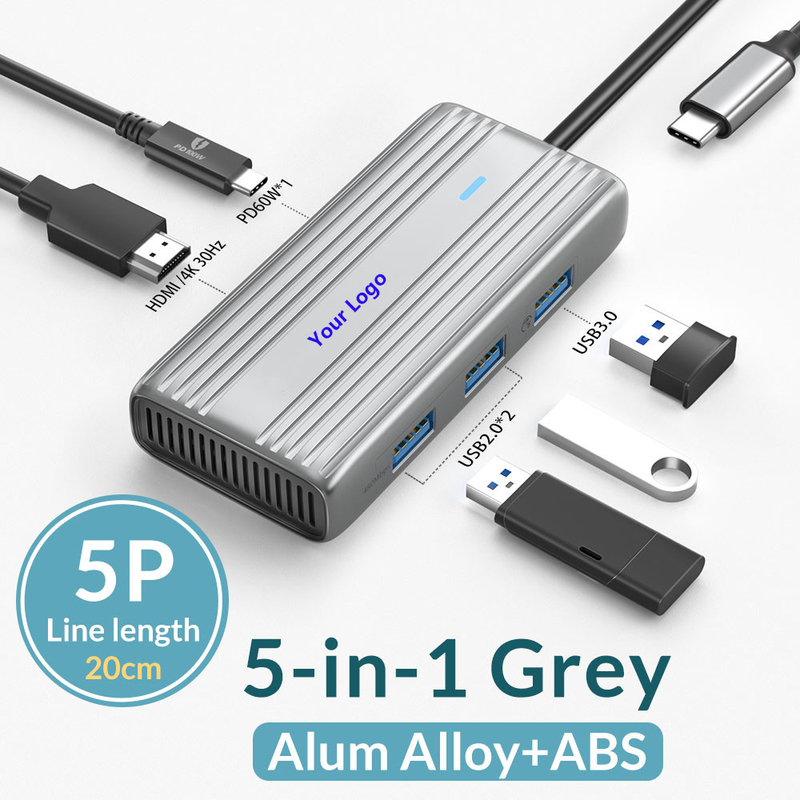 USB 3.1 10 в 1 Type-C Multiport Docking Station Hub с гигабитным Ethernet и 4K HD HDMI