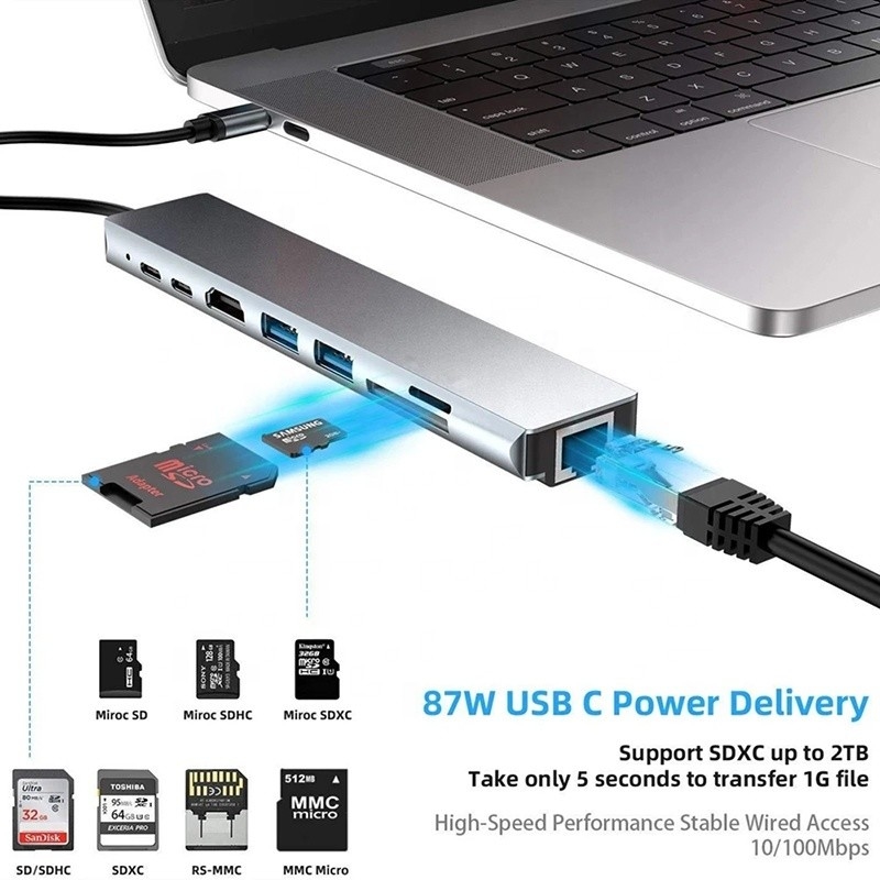 Многофункциональный адаптер USB типа C для многозадачности и передачи данных