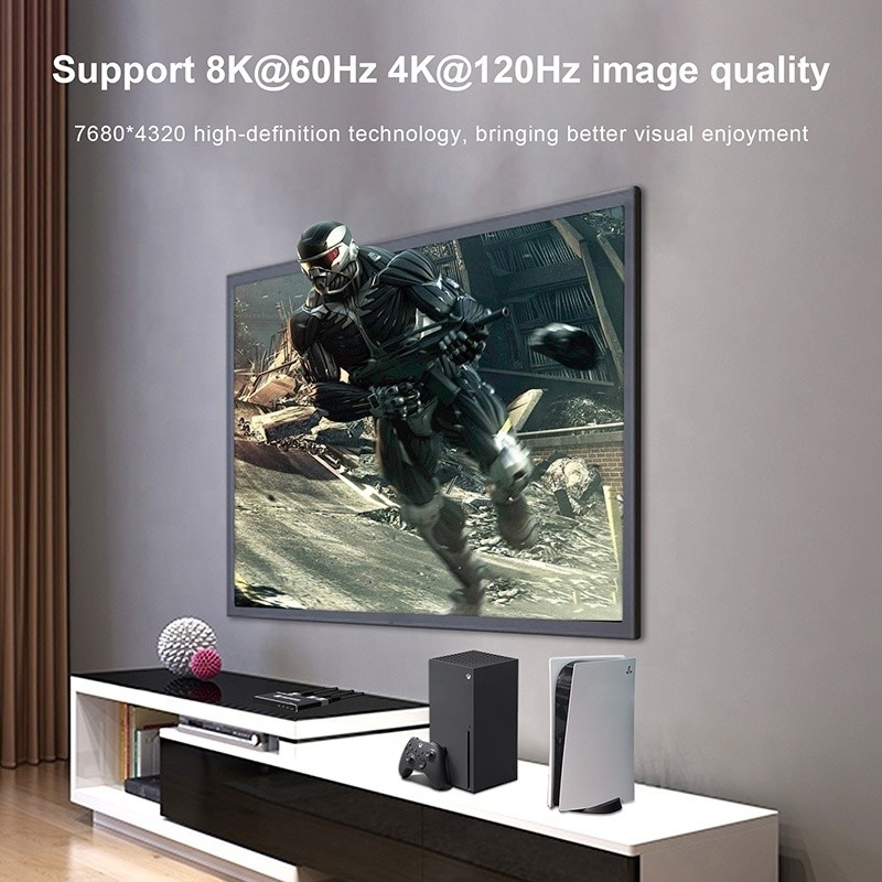 8K HDMI Switch 3 В 1 Выход Поддержка 3 HDMI Вход 8K 60Hz 4K 120Hz Передовая технология