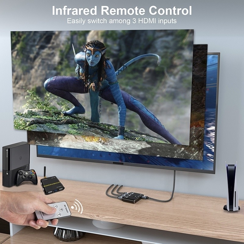 8K 120Hz HDR 3 порта HDMI переключатель переключатель 3 в 1 выключатель дистанционного преобразователя
