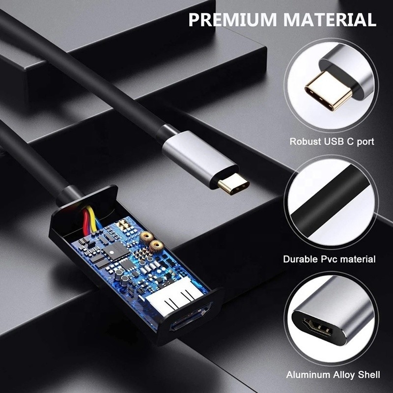 Мужчина-женщина USB 3.1 тип C на HDMI кабель HDTV адаптер конвертер 4K 60Hz 1080P CCA проводник