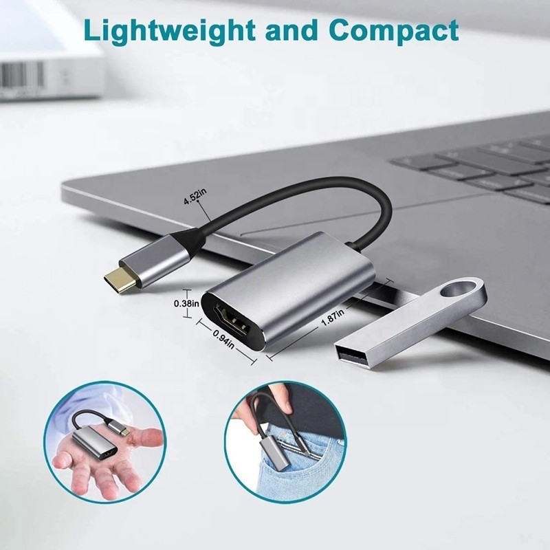 Мужчина-женщина USB 3.1 тип C на HDMI кабель HDTV адаптер конвертер 4K 60Hz 1080P CCA проводник