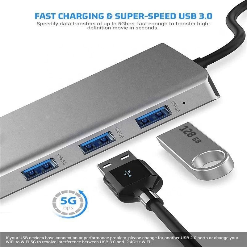 12-в-1 USB Docking Station HDMI 1080P 60Hz 2*HDMI VGA RJ45 4*USB Аудио SD/TF PD