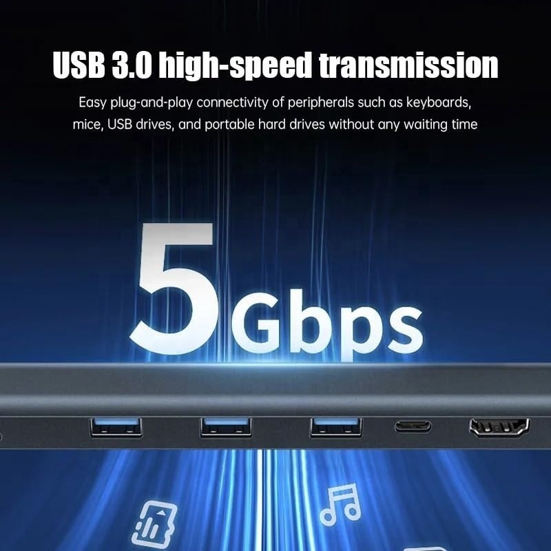 USB 3.1 Интерфейс типа 10 в 1 хаб типа C для высокоскоростной передачи данных и зарядки