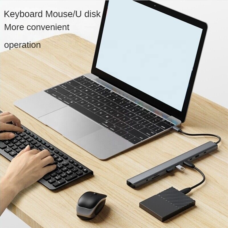 USB 3.1 Интерфейс типа 10 в 1 хаб типа C для высокоскоростной передачи данных и зарядки