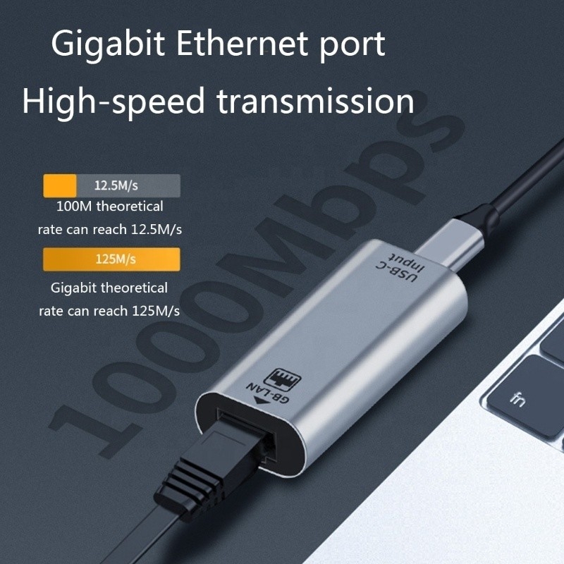 USB C женский на Ethernet порт адаптер 10/100/1000 Мбит / с Скорость для быстрого сетевого соединения