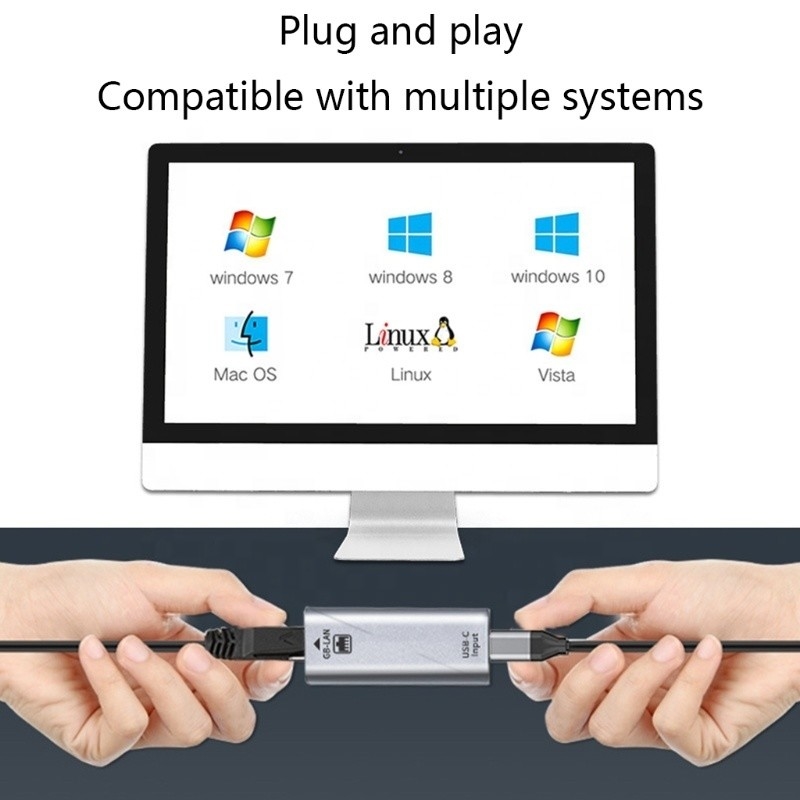 USB C женский на Ethernet порт адаптер 10/100/1000 Мбит / с Скорость для быстрого сетевого соединения