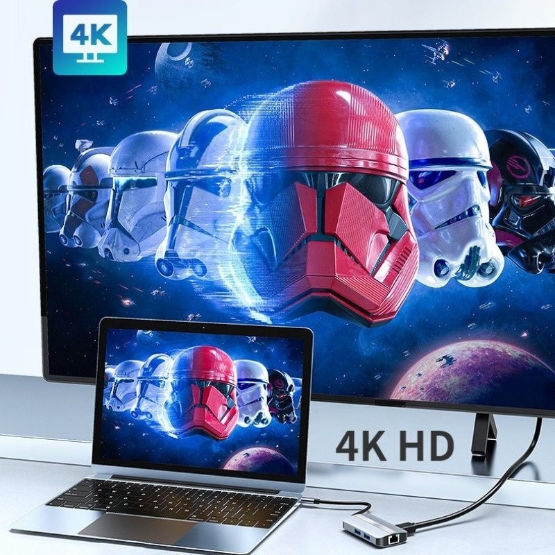 USB Type C Hub Multiport Dock Station с функцией сети зарядки передачи видео