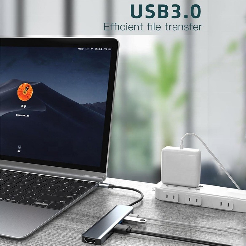 Мультифункциональный адаптер типа C Type-C Hub для зарядки, передачи данных и видеовывода