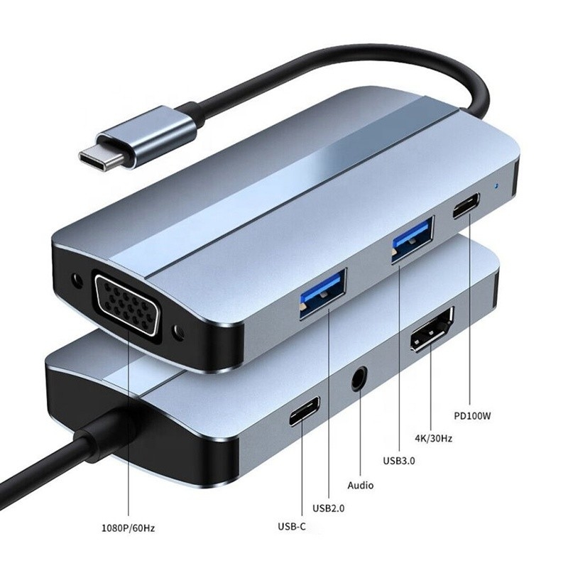 11 в 1 USB-C Хаб Type-C To HDMI USB3.0 USB2.0 SD TF адаптерный хаб с карточным считывателем